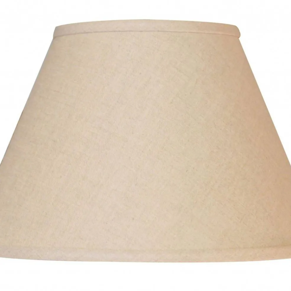 Edge Collections - 12" - Brown - Mid-Century Modern Slanted Linen Lampshade - 1 Piece