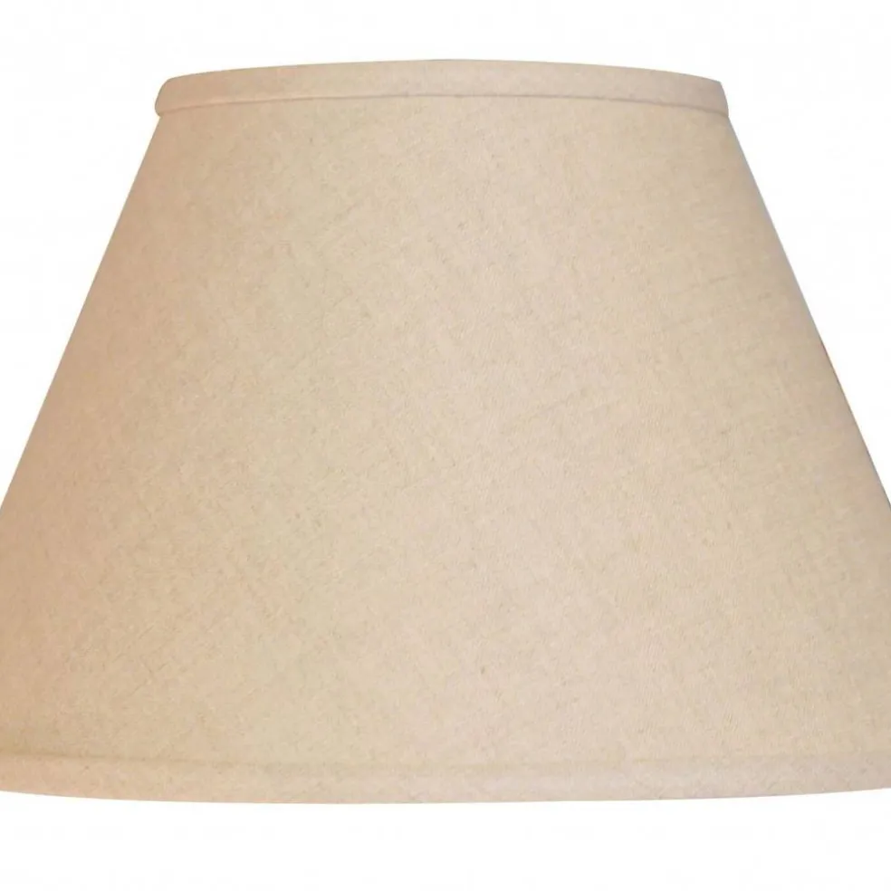 Edge Collections - 12" - Brown - Mid-Century Modern Slanted Linen Lampshade - 1 Piece