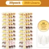 Edge Collections - 12 Cup Capacity - Clear - Stackable Cupcake Carrier with Cupcake Liners for Baking, Parties & Gifting - 20 Pack