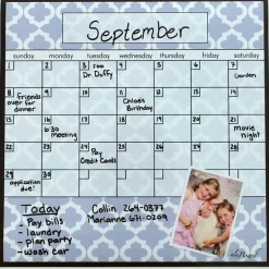 Edge Collections – Dry Erase Fridge Calendar for Home & Office Organization – 1 Piece