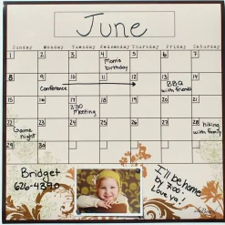 Edge Collections – Dry Erase Fridge Calendar for Home & Office Organization – 1 Piece