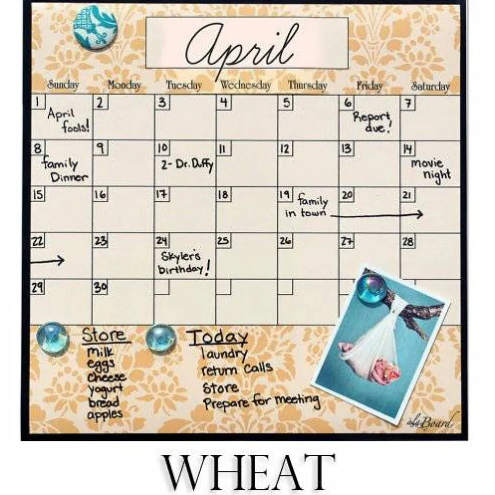 Edge Collections – Dry Erase Fridge Calendar for Home & Office Organization – 1 Piece