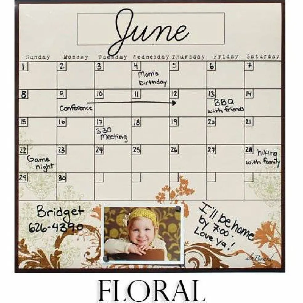 Edge Collections – Dry Erase Fridge Calendar for Home & Office Organization – 1 Piece