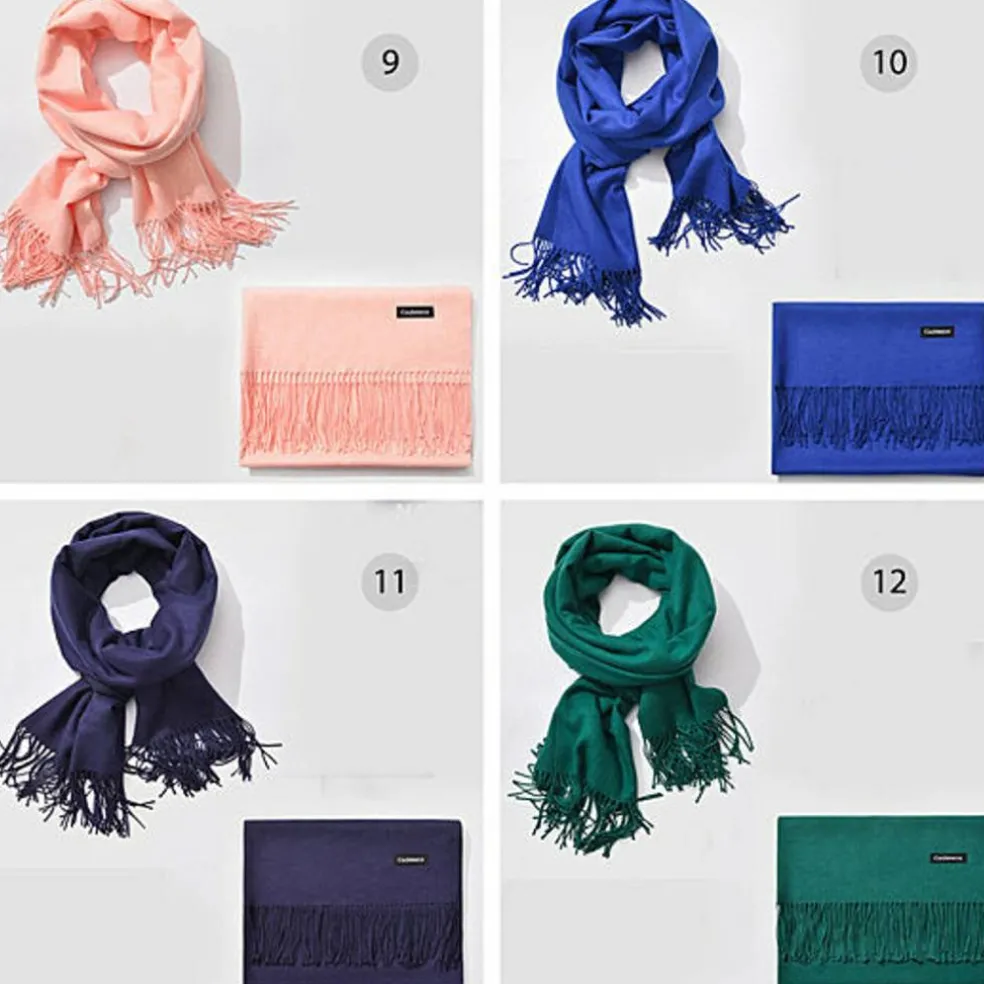 Edge Collections - 72" - Elegant Cashmere Blend Wool Scarf - 1 Piece