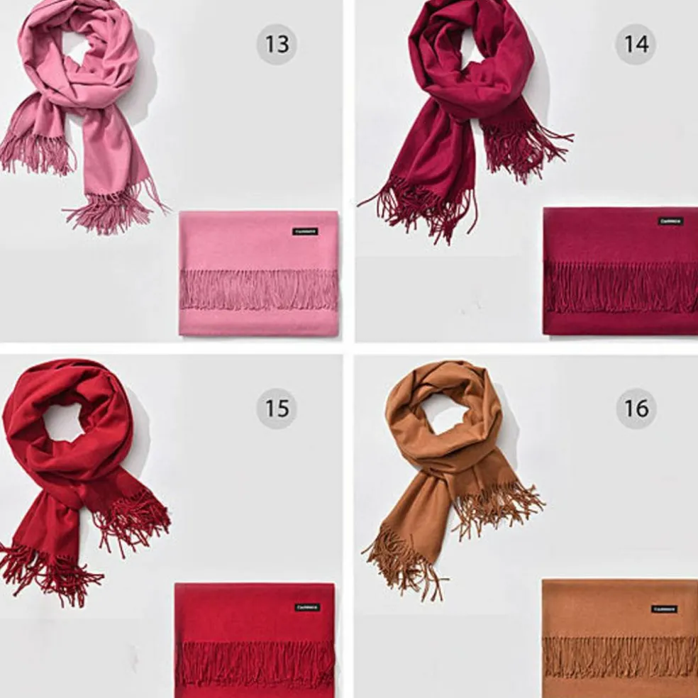 Edge Collections - 72" - Elegant Cashmere Blend Wool Scarf - 1 Piece