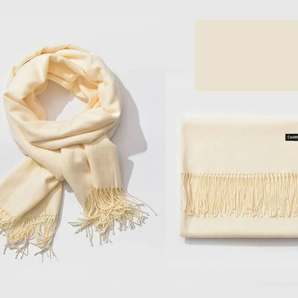 Edge Collections - 72" - Elegant Cashmere Blend Wool Scarf - 1 Piece