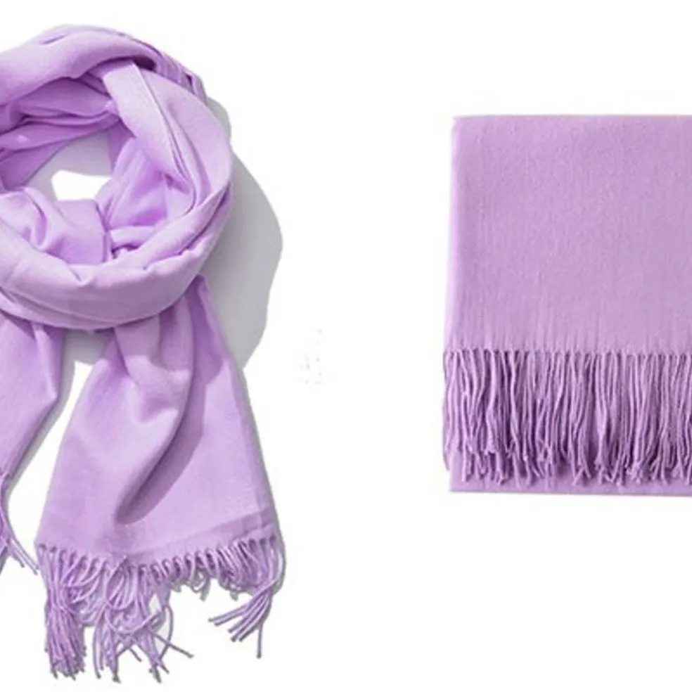 Edge Collections - 72" - Elegant Cashmere Blend Wool Scarf - 1 Piece