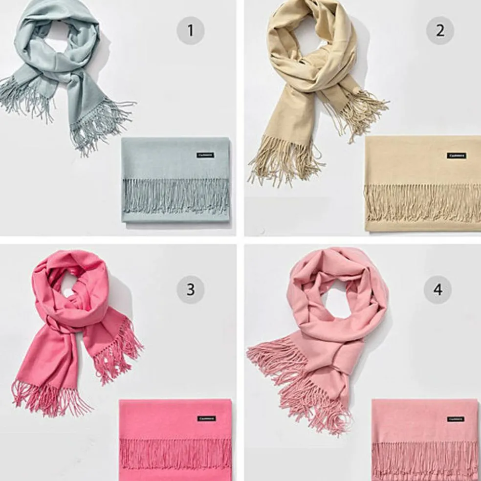 Edge Collections - 72" - Elegant Cashmere Blend Wool Scarf - 1 Piece