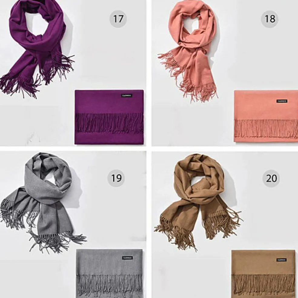 Edge Collections - 72" - Elegant Cashmere Blend Wool Scarf - 1 Piece