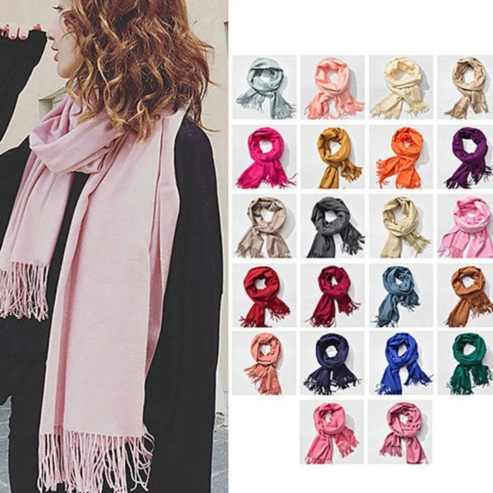 Edge Collections - 72" - Elegant Cashmere Blend Wool Scarf - 1 Piece