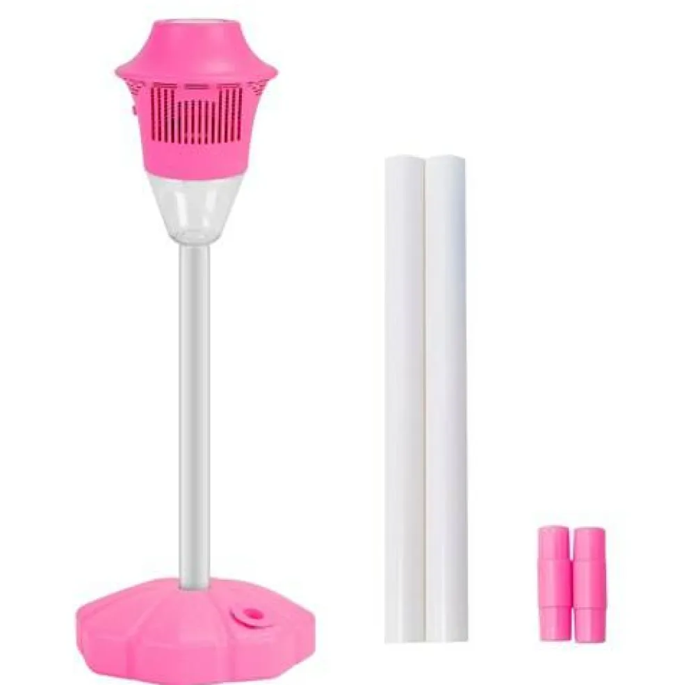 Edge Collections - 3 In 1 Standing Bubble Machine with Lights Music Rechargeable Bubble Maker