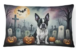 Edge Collections – Multicolor – Spooky Halloween Decorative Patio & Couch Fabric Pillow – 1 Piece