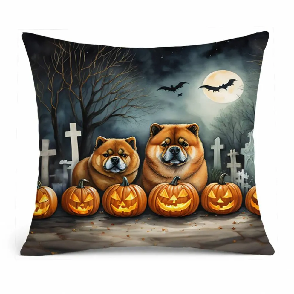 Edge Collections – Multicolor – Spooky Halloween Decorative Patio & Couch Fabric Pillow – 1 Piece