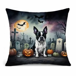 Edge Collections – Multicolor – Spooky Halloween Decorative Patio & Couch Fabric Pillow – 1 Piece