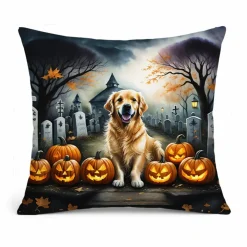 Edge Collections – Multicolor – Spooky Halloween Decorative Indoor Outdoor Fabric Pillow – 1 Piece