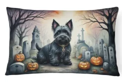 Edge Collections – Multicolor – Spooky Halloween Decorative Indoor Outdoor Fabric Pillow – 1 Piece