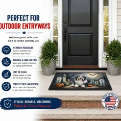 Edge Collections - Multicolor - Halloween Runner Doormat for Front Door Indoor Outdoor Entryway - 1 Piece