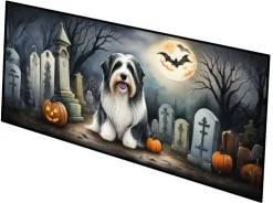 Edge Collections - Multicolor - Halloween Runner Doormat for Front Door Indoor Outdoor Entryway - 1 Piece