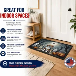 Edge Collections - Multicolor - Halloween Runner Doormat for Front Door Indoor Outdoor Entryway - 1 Piece