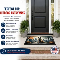Edge Collections - Multicolor - Halloween Runner Doormat for Front Door Indoor Outdoor Entryway - 1 Piece