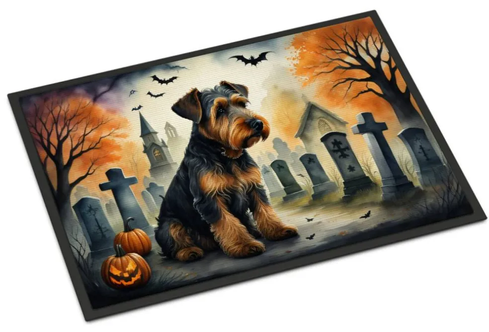 Edge Collections - Multicolor - Spooky Halloween Runner Mat for Front Door Indoor Outdoor Entryway - 1 Piece