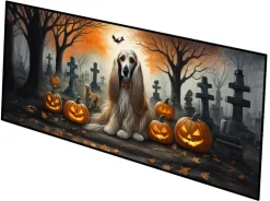 Edge Collections - Multicolor - Spooky Halloween Runner Mat for Front Door Indoor Outdoor Entryway - 1 Piece