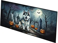 Edge Collections - Multicolor - Spooky Halloween Runner Mat for Front Door Indoor Outdoor Entryway - 1 Piece