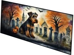 Edge Collections - Multicolor - Spooky Halloween Runner Mat for Front Door Indoor Outdoor Entryway - 1 Piece