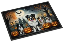 Edge Collections - Multicolor - Spooky Halloween Runner Mat for Front Door Indoor Outdoor Entryway - 1 Piece