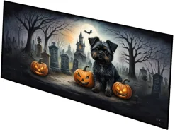 Edge Collections - Multicolor - Spooky Halloween Runner Mat for Front Door Indoor Outdoor Entryway - 1 Piece