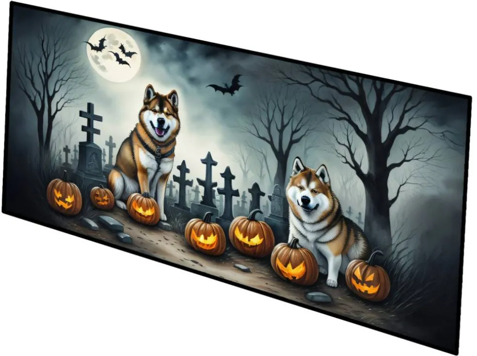 Edge Collections - Multicolor - Spooky Halloween Runner Mat for Front Door Indoor Outdoor Entryway - 1 Piece