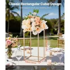 Edge Collections - Rectangular Wedding Flower Stand with Column Display for Centerpieces & Event Décor - 10 Pieces 1 Set