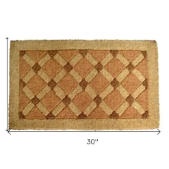 Edge Collections - 18" X 30" - Brown - Durable Coir Door Mat for Outdoor Use - 1 Piece