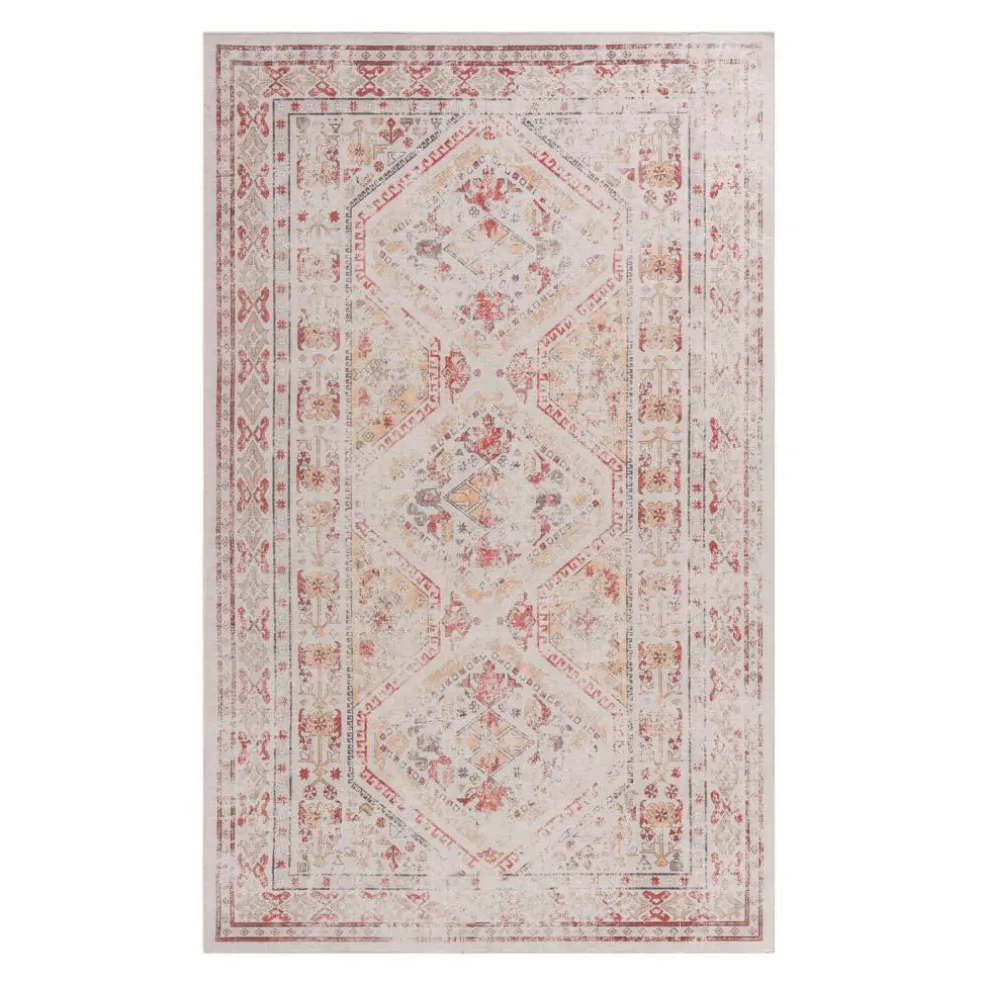 Edge Collections - 4' x 6' - Multicolor - Naar Area Rug, Washable, Low-Pile, Non-Slip, Kid & Pet Friendly - 1 Piece