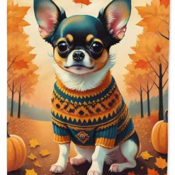 Edge Collections - 28" x 40" - Multicolor - Tricolor Chihuahua Decorative House Flag - 1 Piece