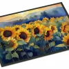 Edge Collections - 18" x 27" - Multicolor - Sunflowers Doormat  Non-Slip, Washable - 1 Piece