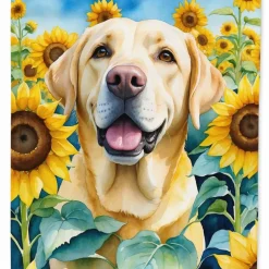 Edge Collections - 11.25" X 15.5" - Multicolor - Garden Flag Labrador Retriever in Sunflowers - 1 Piece