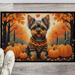 Edge Collections - 18" x 27" - Multicolor - Yorkshire Terrier Doormat Indoor Outdoor Rug - 1 Piece