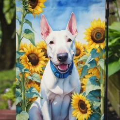 Edge Collections - 11 1/4" X 15 1/2" - Multicolor - Garden English Bull Terrier Yard Flag - 1 Piece