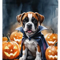 Edge Collections - 11 1/4" X 15 1/2" - Multicolor - Garden Boxer Puppy Halloween Flag - 1 Piece