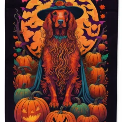 Edge Collections - 11.25" x 15.5" - Multicolor - Irish Setter Halloween Garden Flag - 1 Piece