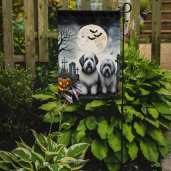 Edge Collections - 11 1/4" X 15 1/2" - Multicolor - Garden Old English Sheepdog Halloween Garden Flag - 1 Piece