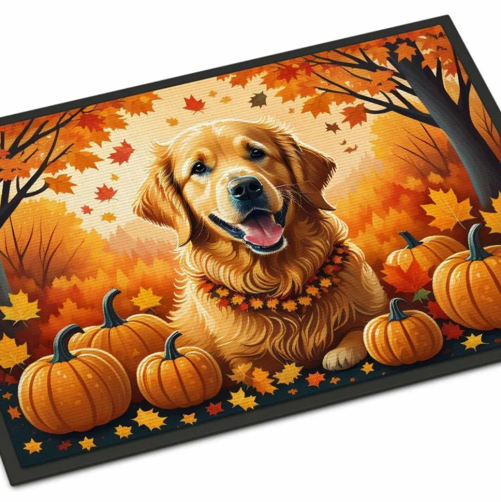 Edge Collections - 18" x 27" - Multicolor - Retriever Fall Doormat Non-Slip, Washable - 1 Piece