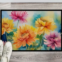 Edge Collections - 18" x 27" - Multicolor - Lilies Doormat  Indoor Outdoor - 1 Piece