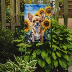Edge Collections - 11 1/4" X 15 1/2" - Multicolor - Garden Chihuahua Garden Flag - 1 Piece