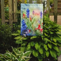 Edge Collections - 11.25" X 15.5" - Multicolor - Garden Flag Texas Bluebonnets Decorative Yard Flag - 1 Piece