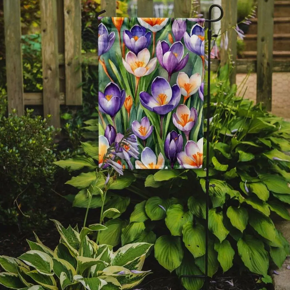Edge Collections - 11.25" X 15.5" - Multicolor - Crocus Flowers Garden Flag - 1 Piece