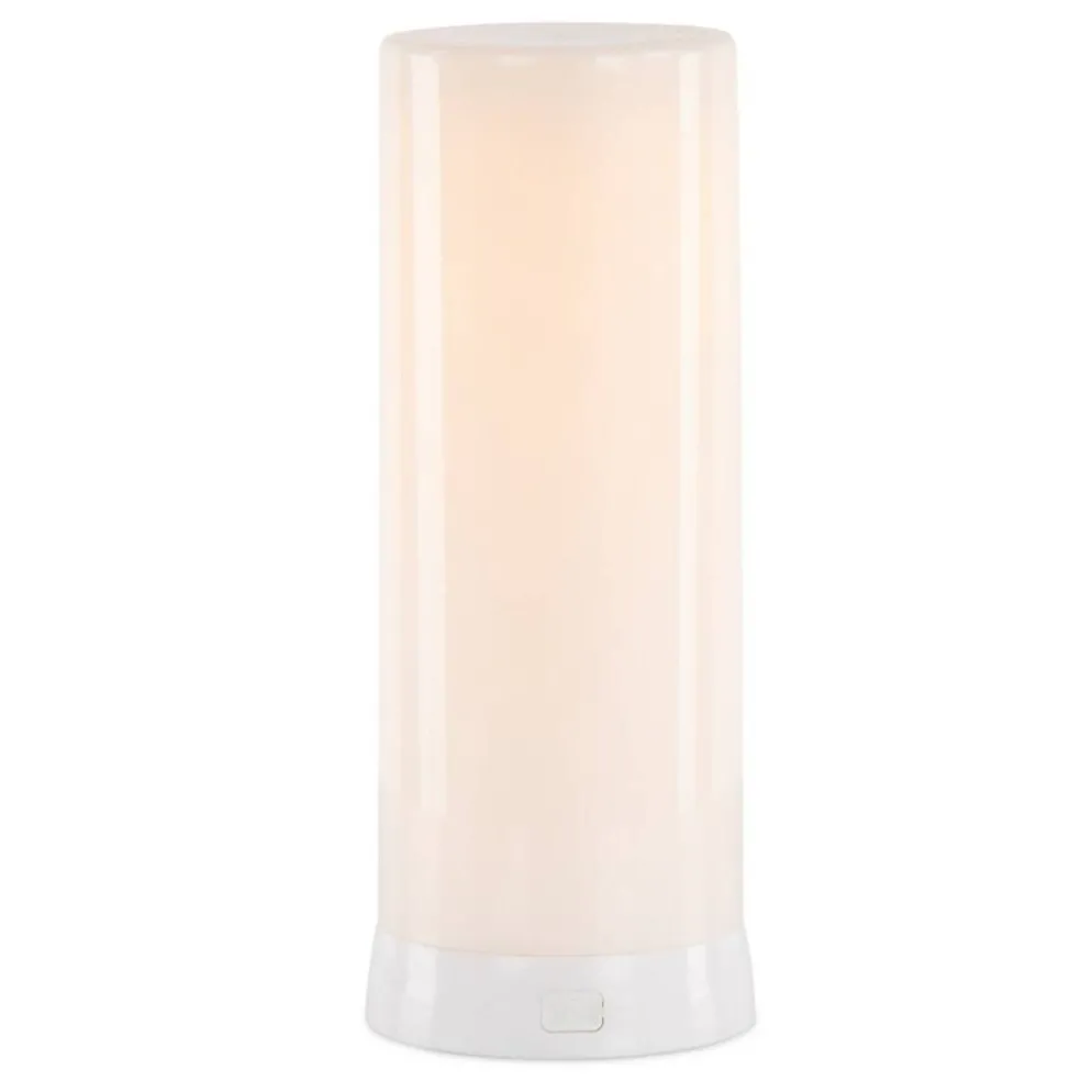 Edge Collections - 4" x 7.5" - White - Flickering LED Candle with Remote Timer - 1 Piece