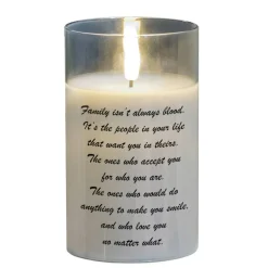 Elanze Designs Family Isn't Always Blood Clear 5 x 3 Glass Candle In Glass