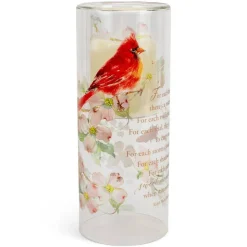 Elanze Designs For Each Thorn, There's A Rosebud - Sweet Memories - Ralph Waldo Emerson - 10x4 Inch Multicolor Glass LED Votive Candle Holder